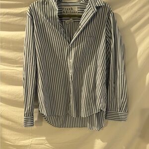 Frank & Eileen Blue Striped Casual Button Down Shirt